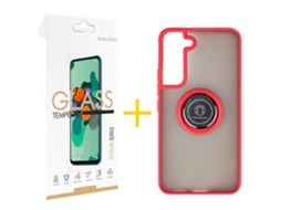 Conjunto de Película de Ecrã Gel Bumper Ring para Samsung Galaxy S24 Plus SKYHE Vidro Temperado (1un)