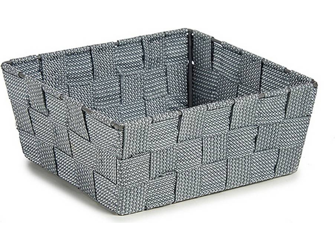 Cesto BIGBUY (Cinzento - Tecido - 18x8x21 cm)