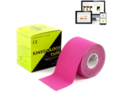 Kalahari 1 X Rolo De Fita Kinesiológica Profissional Com E-Book De Aplicações - Synthetic Kinesiology Tape Para Melhor Adesão E Resistência À Água