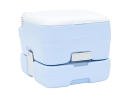 Vidaxl Vaso Sanitário De Camping Azul Claro E Branco Polietileno