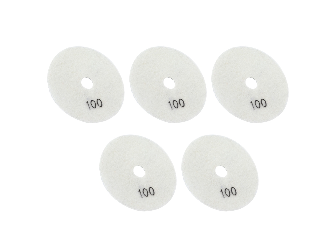 5 Peças Discos De Polimento Úmido De Diamante 4 Polegadas Kit Para Mármore Granito Cerâmica 100 Grit
