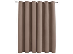 Maison Exclusive - Cortina Blackout C/ Argolas Metal 290x245 Cm Cinza-acastanhado