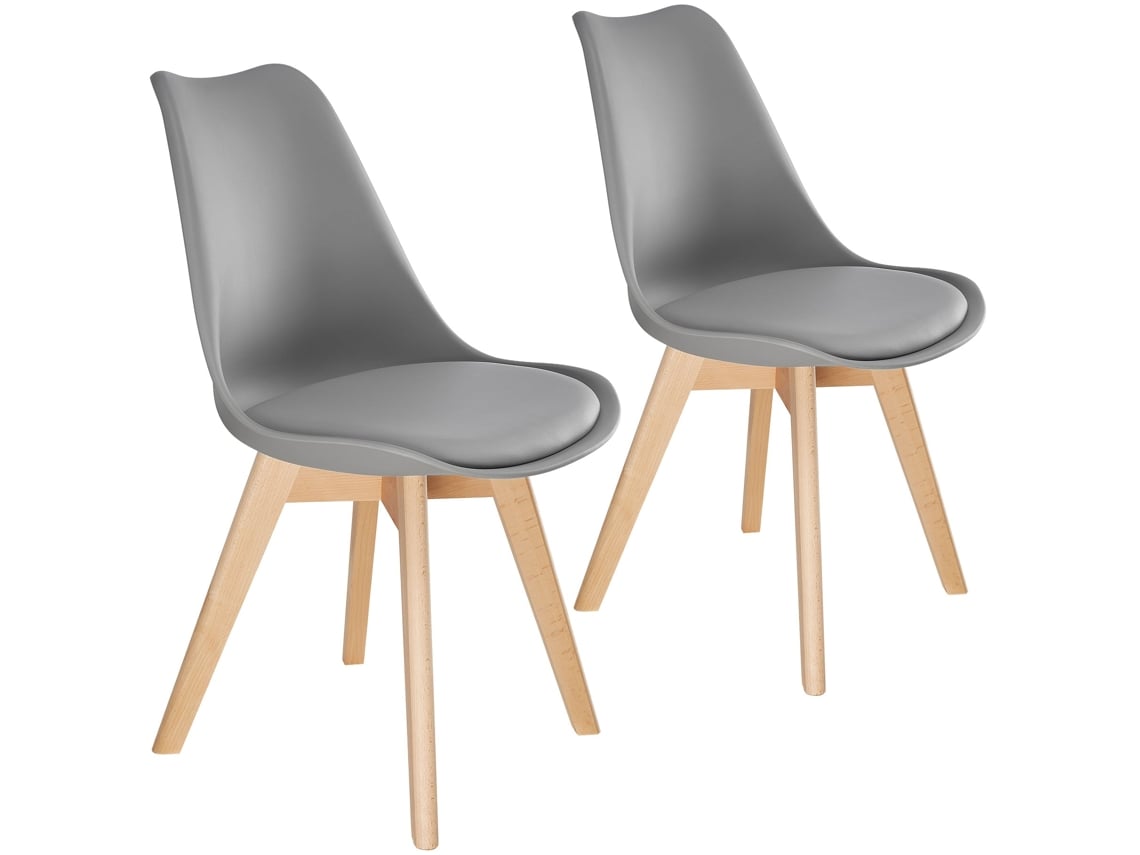 Conjunto de cadeiras de jantar Federica, cinzento Tectake