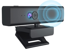 Webcam 3 em 1 1080P Full Hd com Alto-Falantes + 4 Microfones de Redução Ruído Estéreo Proteção Privacidade Dupla UISAVE