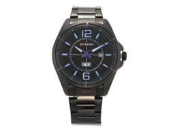Reloj De Pulsera De Aleación Analógico Dial Redondo Cuarzo Negro Y Azul