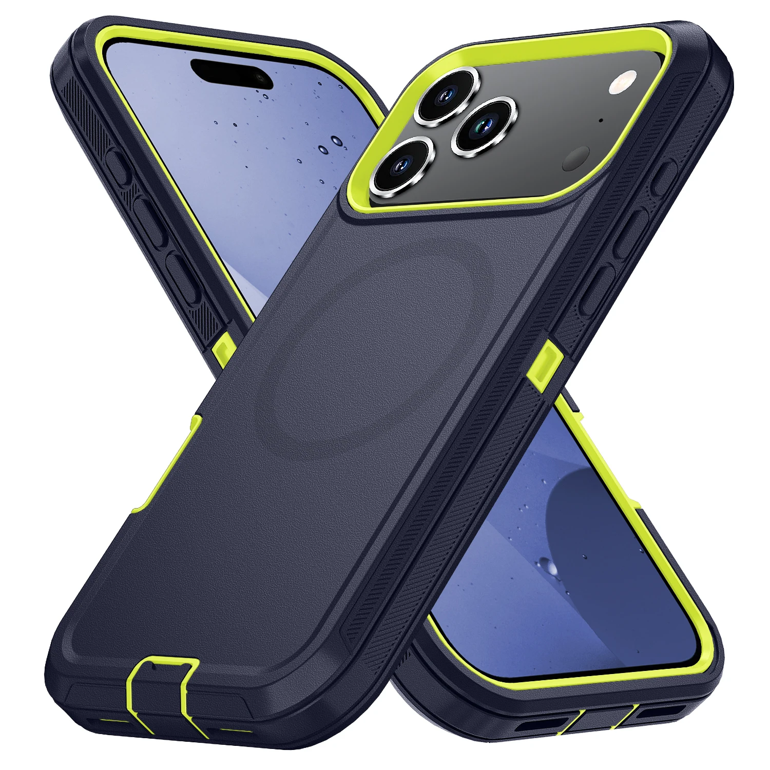 (amarelo, Iphone 16) Capa Protetora Rígida Em Pctpu Com Função De Carregamento Magnético E Proteção Contra Quedas.
