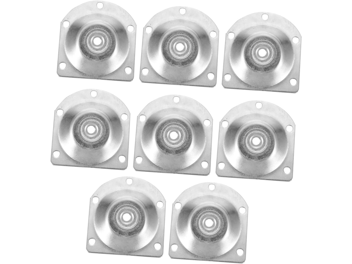 Sewacc 8 Peças Placas De Montagem Pés Mesa Redondos Com Inclinação 12 Graus, Acessórios De Fixação Pés Móveis Metal