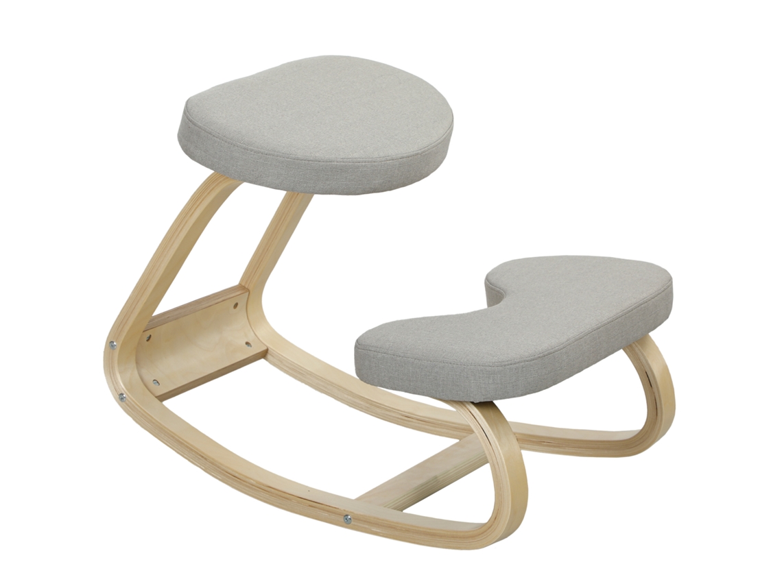 Cadeira Ajoelhada BTFORUS com Movimento de Balanço, Tecido e Bétula (50x73x55 cm)