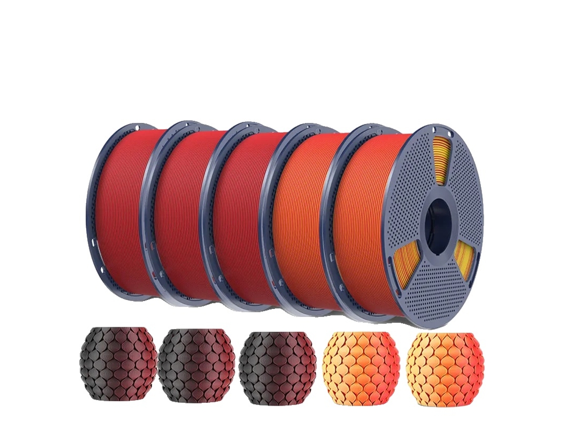 Filamento Para Impressora 3d, Acabamento Fosco Liso, Ampla Compatibilidade, 3bkrd 2rdyl Oem