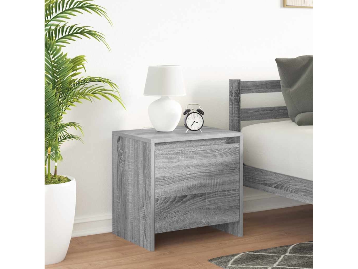 Vidaxl Mesa Cabeceira 45x34x44,5cm Derivados Madeira Sonoma Cinza
