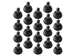 Conjunto De 30 Tampas De Silicone Pretas À Prova D'água Para Botões De Pressão De 6 Mm.