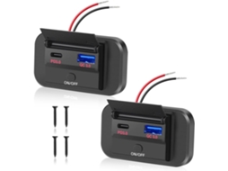 Carregador Veicular Duplo Usb c para Carro, Barco e Motocicleta. SFUSHOS