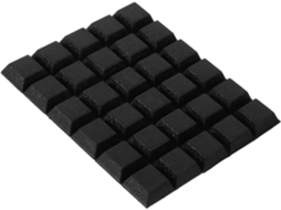 Villcase Conjunto De 32 Pés Borracha Antiderrapantes Para Armários Vidro, Almofadas Trapezoidais Autoadesivas Para