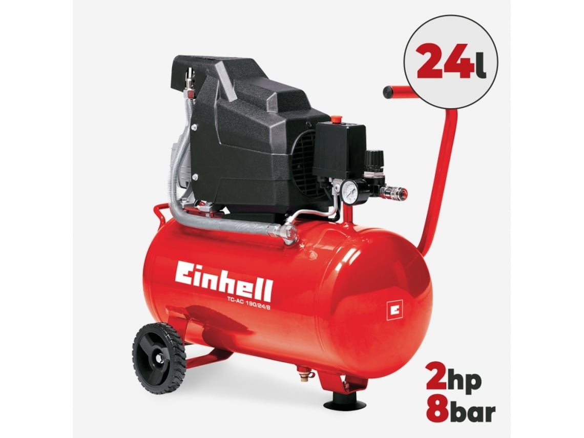 Compressor de ar elétrico portátil 8 bar 24 litros 1500W 2HP de óleo Einhell