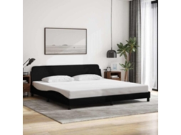 Vidaxl Estrutura De Cama Dover 200x200 Cm Tecido Preto