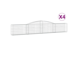 Gabion Basket, Gabion Baskets Vidaxl Prateado Ferro (400 X 30 X 60/80 Cm)