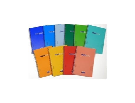 Livro Paq/8 Cuaderno Espiral 4º 80h 90g Liso Tauroplastic De Desconocido (espanhol)