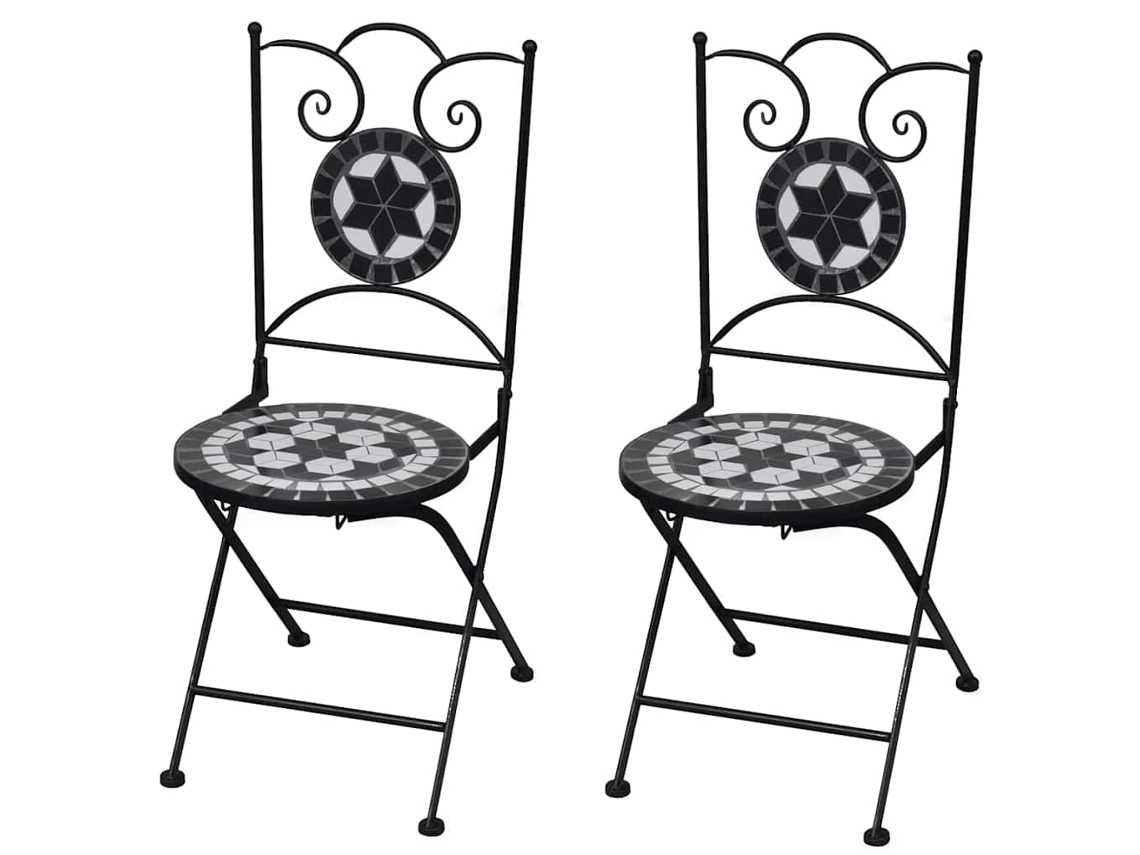 Folding Chair, Folding Chairs Vidaxl Multicolor Metal (n/a)