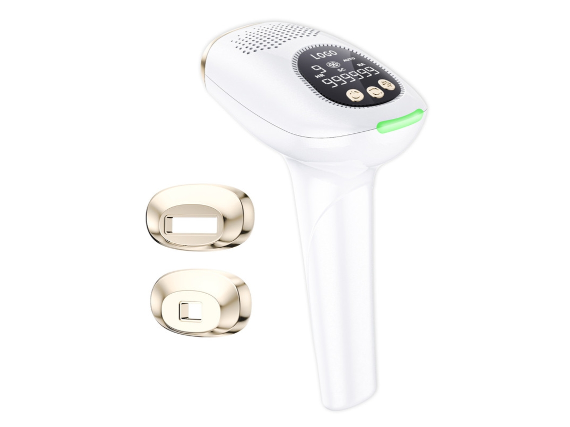 Depiladora Luz Pulsada YIZHOOD 3 em 1 2 Substituir Cabeçalhos Cool 3 Luz- Fora Janela Rejuvenescimento Acne Remover Casa Usado Branco