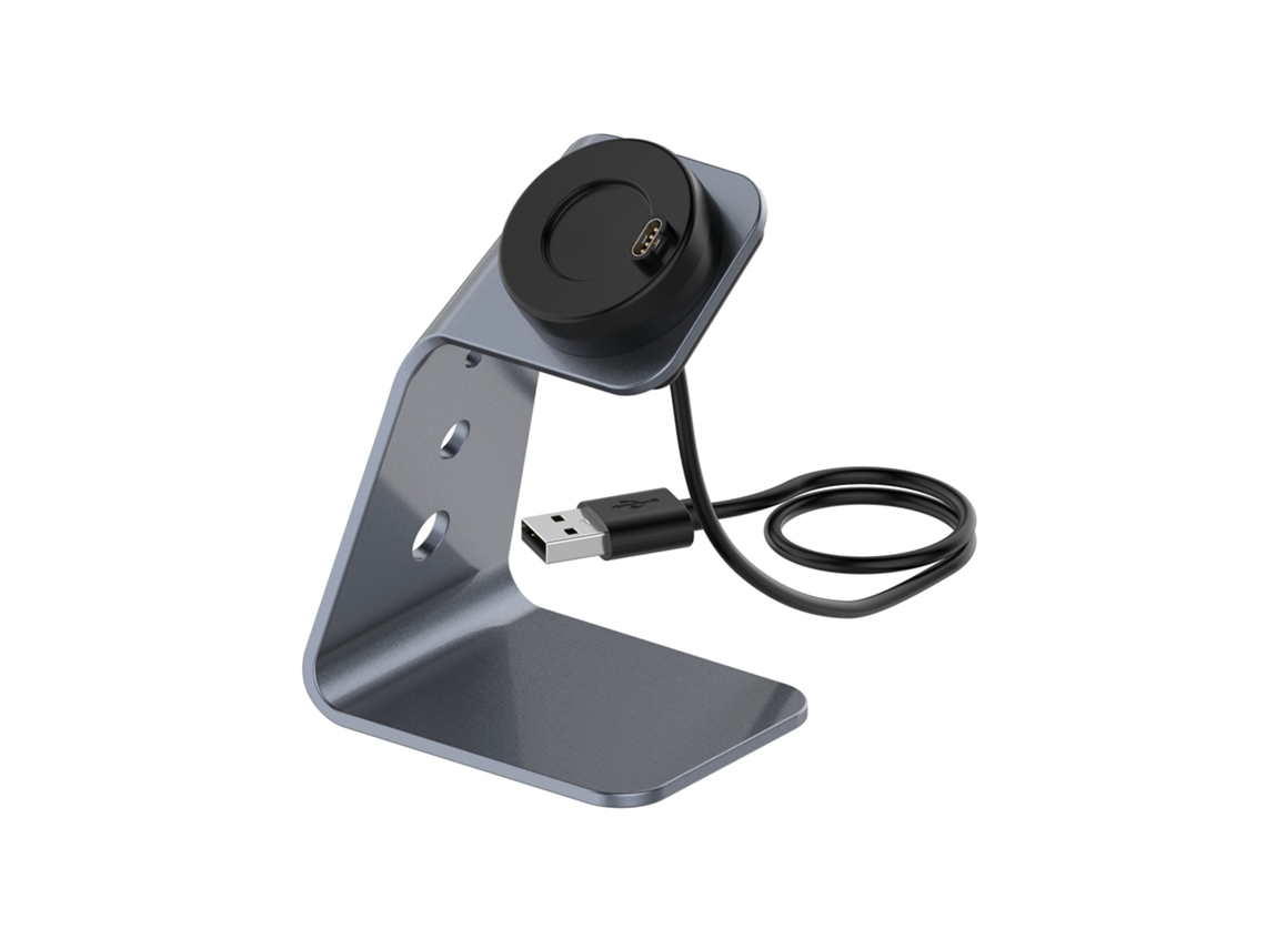 Carregador Garmin Instinct e USB XIAOMOYU com liga de alumínio cinza