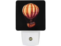 Luminária De Parede Led Em Formato Balão Ar Quente Com Sensor Crepuscular