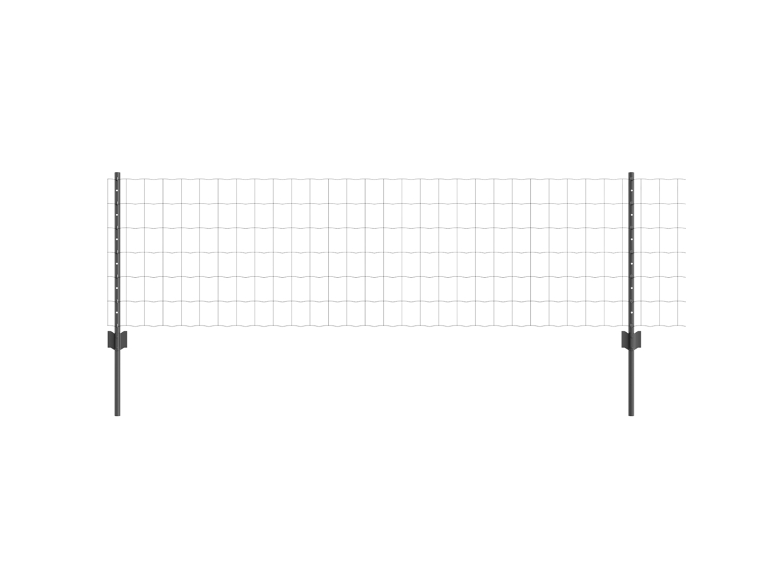 Conjunto 1 Barreira Externa Vidaxl Cinzento Aço (25 X 0,6 M)