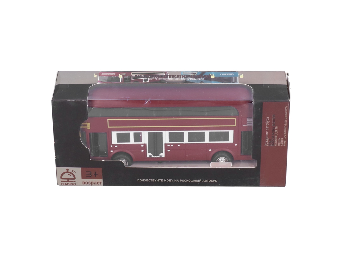 Brinquedo Veículo Autobús Decoração Desktop Modelo Pullback Crianças