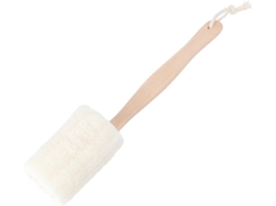 Escova De Bucha Vegetal Natural Eringogo Com Cabo Longo Madeira, Esfoliação Suave Para Banho, Limpeza Das Costas E Do