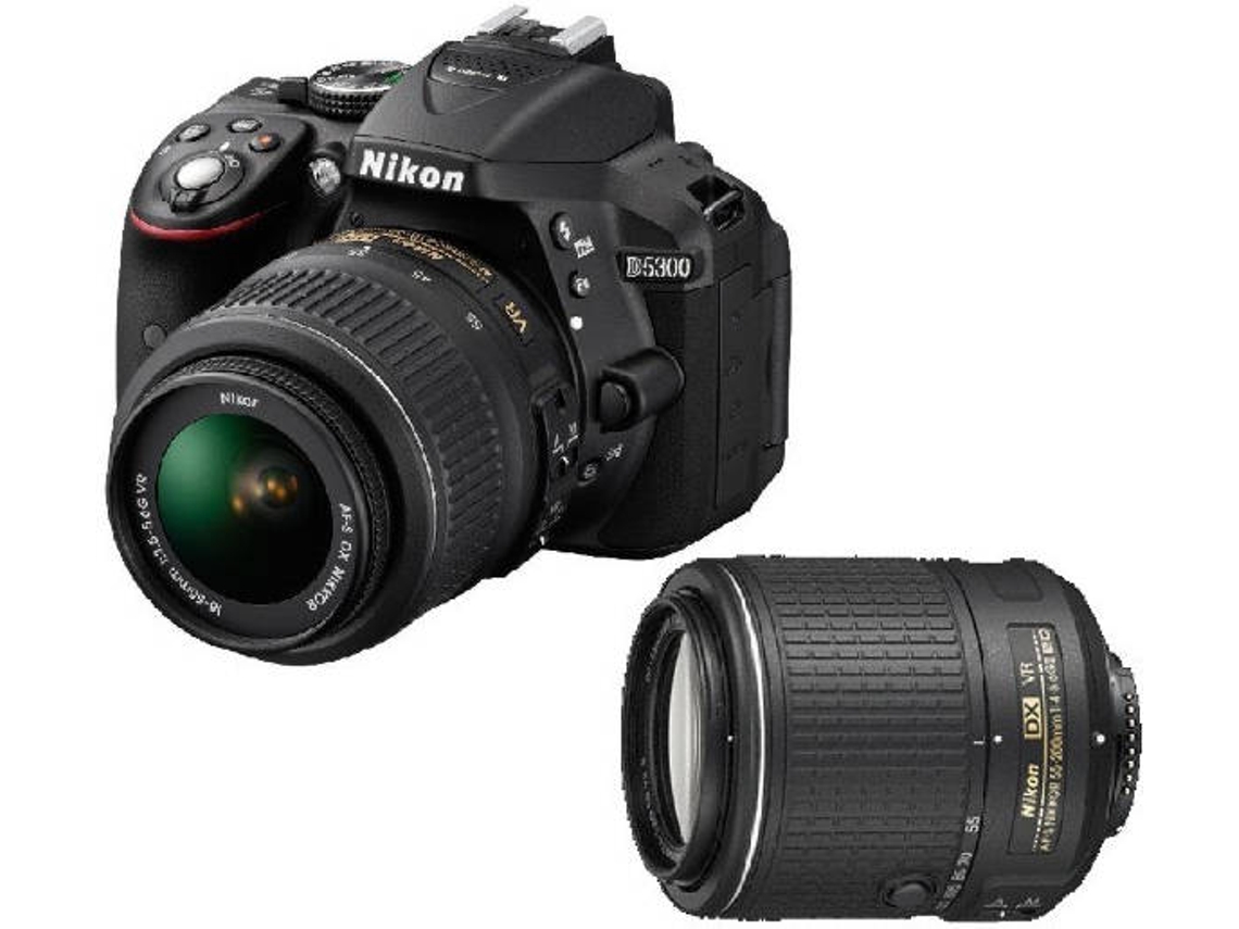 Kit Máquina Fotográfica Reflex NIKON D5300 + 18-55mm VR II + 55