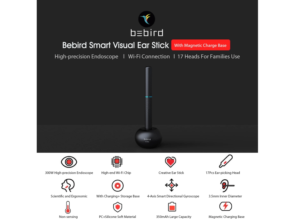 Bebird M9 Pro Vareta Ouvido Visual 300w