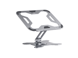 Qu Home Office Móveis Mesa 360 Rotativo Dobrável Alumínio Suporte Para Laptop Ajustável Prata Slowmoose