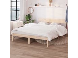 Vidaxl Estrutura De Cama Sem Colchão 140x200 Cm Madeira Maciça