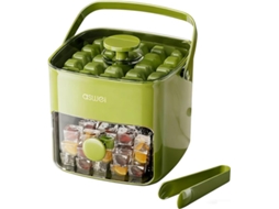 Máquina de Gelo com 48 Compartimentos, Equipada com Tampa de Botão, Feita de Materiais Próprios para Contato com Alimentos. PANOONA
