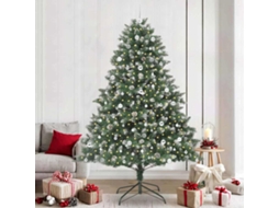 Vidaxl Árvore De Natal Artificial Verde 240 Cm Pvc, Plástico E Aço