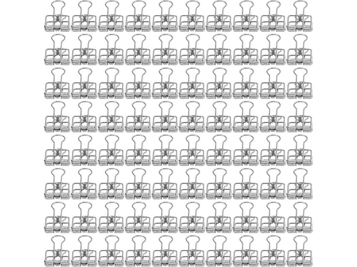 Clipes de papel, fixação forte, metal durável, multiuso, presente ideal para mesa, escola e organização.