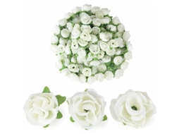 100 Rosas Artificiais, Rosas de Espuma a Granel com Haste para Buquês de Casamento, Centros de Mesa AQUAFORGE