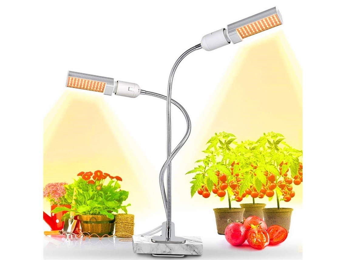 Lâmpada De Cultivo, Luzes Led Para Crescimento De Plantas, Lâmpada De Cultivo De Espectro Completo Ajustável Em 5 Níveis Com Tempo Aquaforge