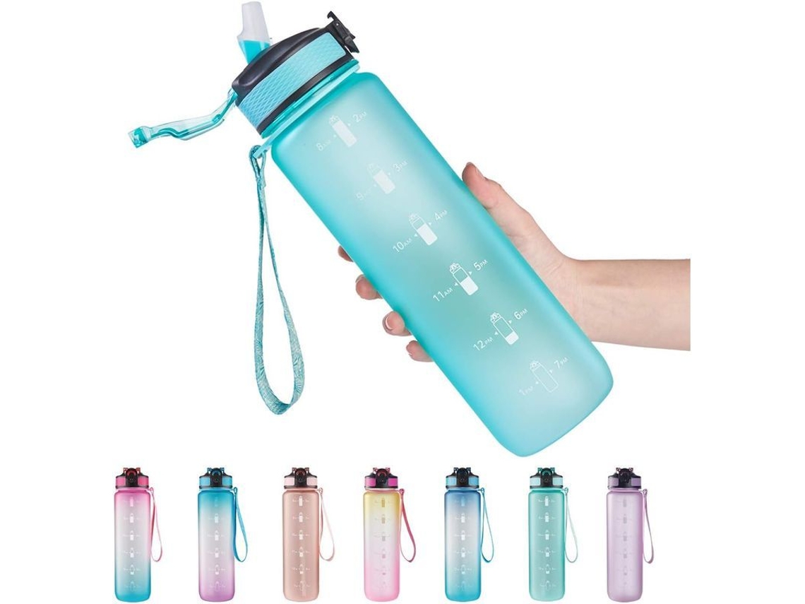 2026 garrafa de Água 32 Oz com Marcador de Tempo, Bpa free, Tampa À Prova de Vazamento para Academia e Esportes Ao Ar Livre