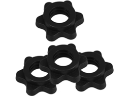 Porca De Travamento Sextavada Plástico Preto 2,5 Cm Para Halteres,
