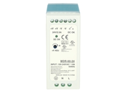 Fonte De Alimentação Industrial Din Rail Mdr-60-24 24v 2.5a 60w Com Sistema De Resfriamento Automático
