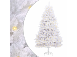 Conjunto 1 Árvore De Natal Artificial Vidaxl Branco Pvc (240 Cm)