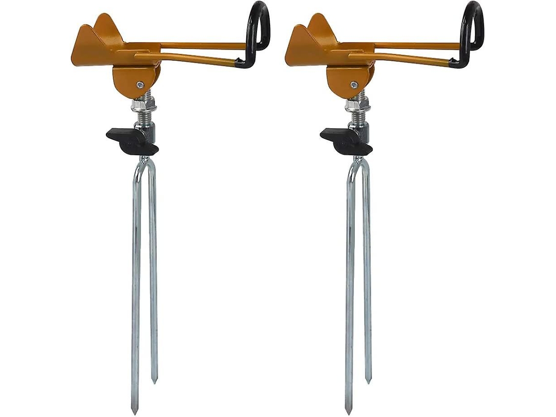 Rebe-suporte De Vara De Pesca 2 Peças Aço Inoxidável Ajustável 360° Estável Para Vara De Pesca Universal