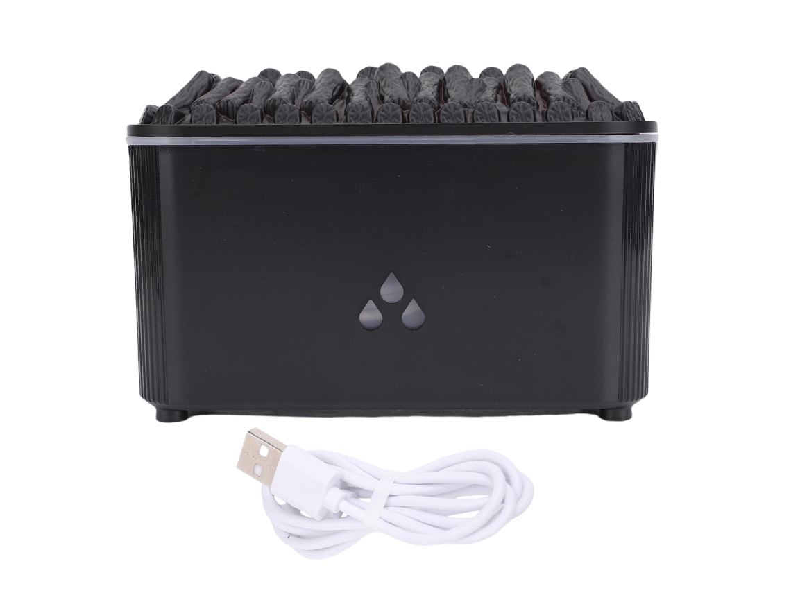 Laxiscreed Difusor De Óleo Essencial E Umidificador De Chama Com Luz Ambiente Em Preto
