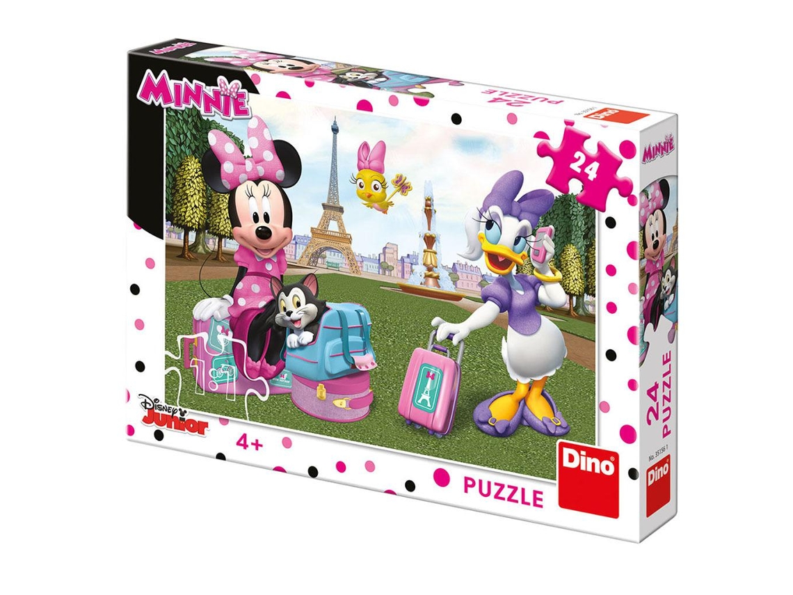 Puzzle 24 Pcs Minnie e Margarida em Paris Disney Junior DINO