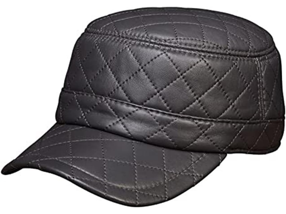Casquette de Beisebol em Couro Verdadeiro Homens com Doublure SFUSHOS