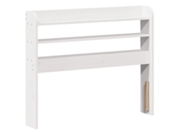Cabeceira com Prateleiras Madeira de Pinho Maciça Branco MAISON EXCLUSIVE 90 cm