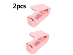 Selador a Vácuo Mini Selador de Calor Acessórios Domésticos Selador de Saco Plástico para Armazenamento 2 Peças Rosa E
