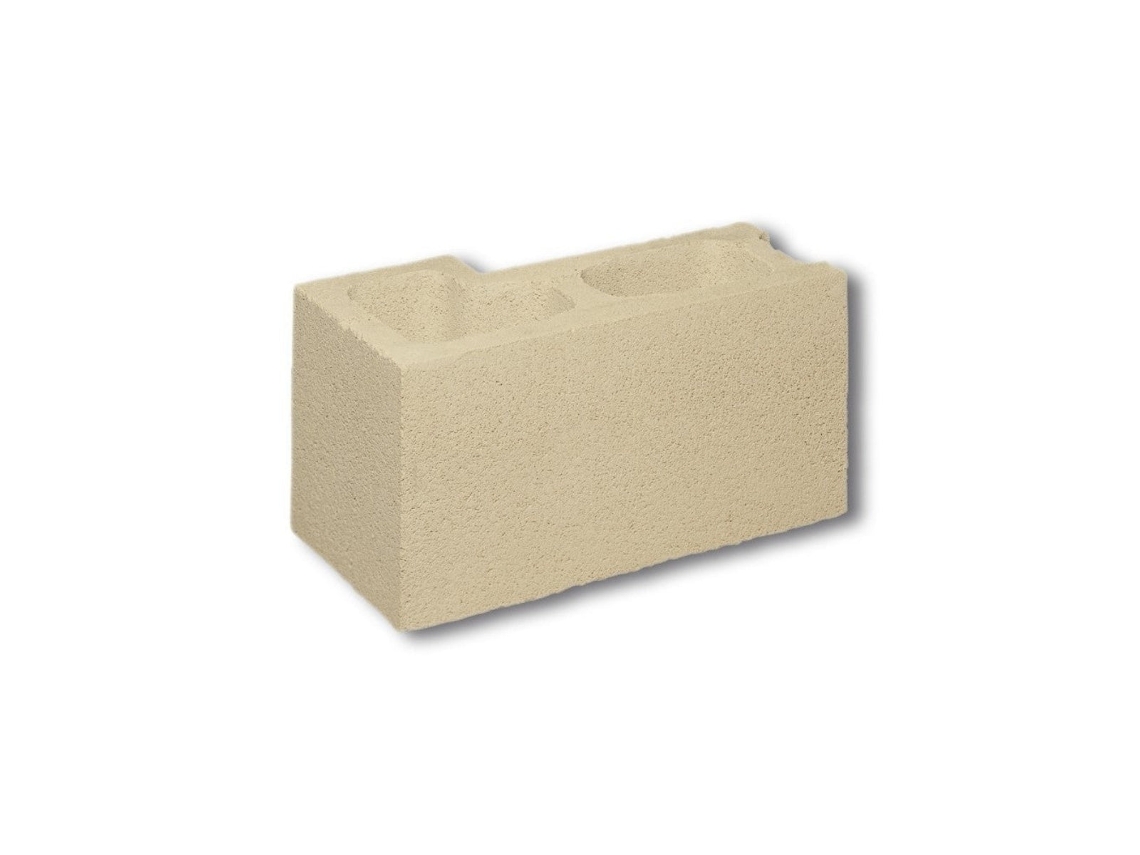 Bloco De Concreto Liso Com Repelente De Água Creme / Canto Liso / Unidade