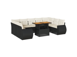 Garden Sofa Set, Garden Sofa Sets Vidaxl Preto Rattan / Vime (n/a)