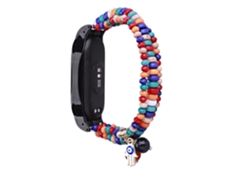 Bracelete de Cuentas Trenzadas Estilo de Férias para Xiaomi Mi Band 7 Colorida